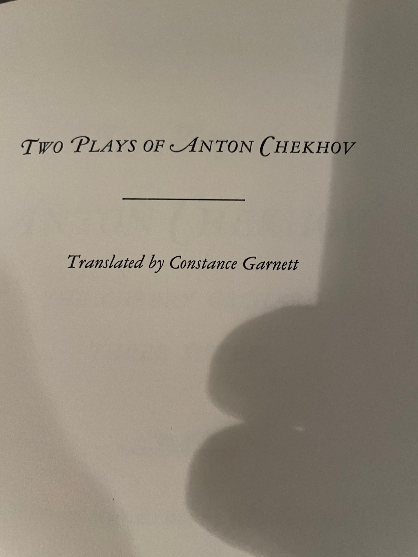 Anton Chekhov. Two Plays.