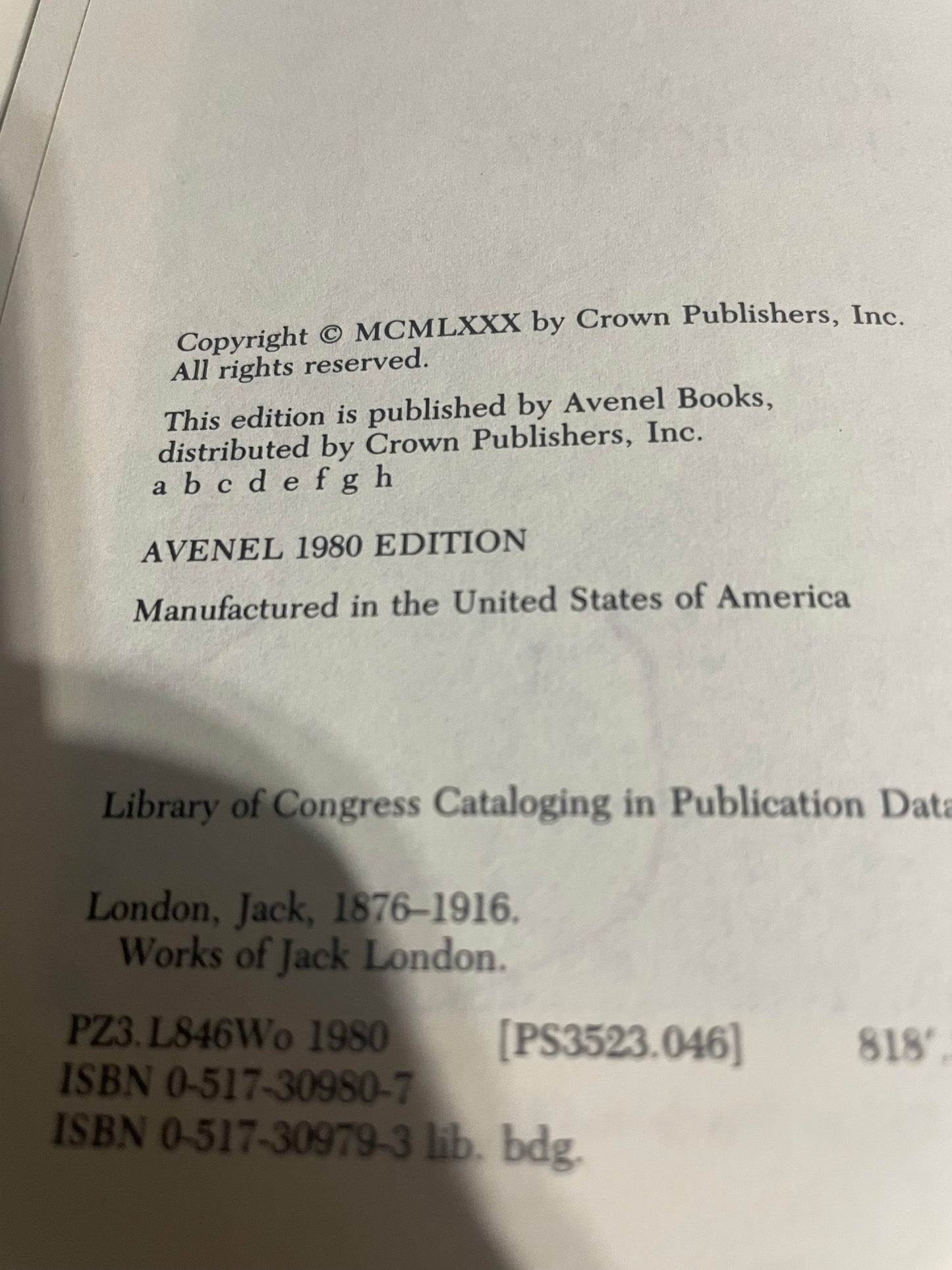 Jack London. Essential Collection. Unique Edition. 1980.