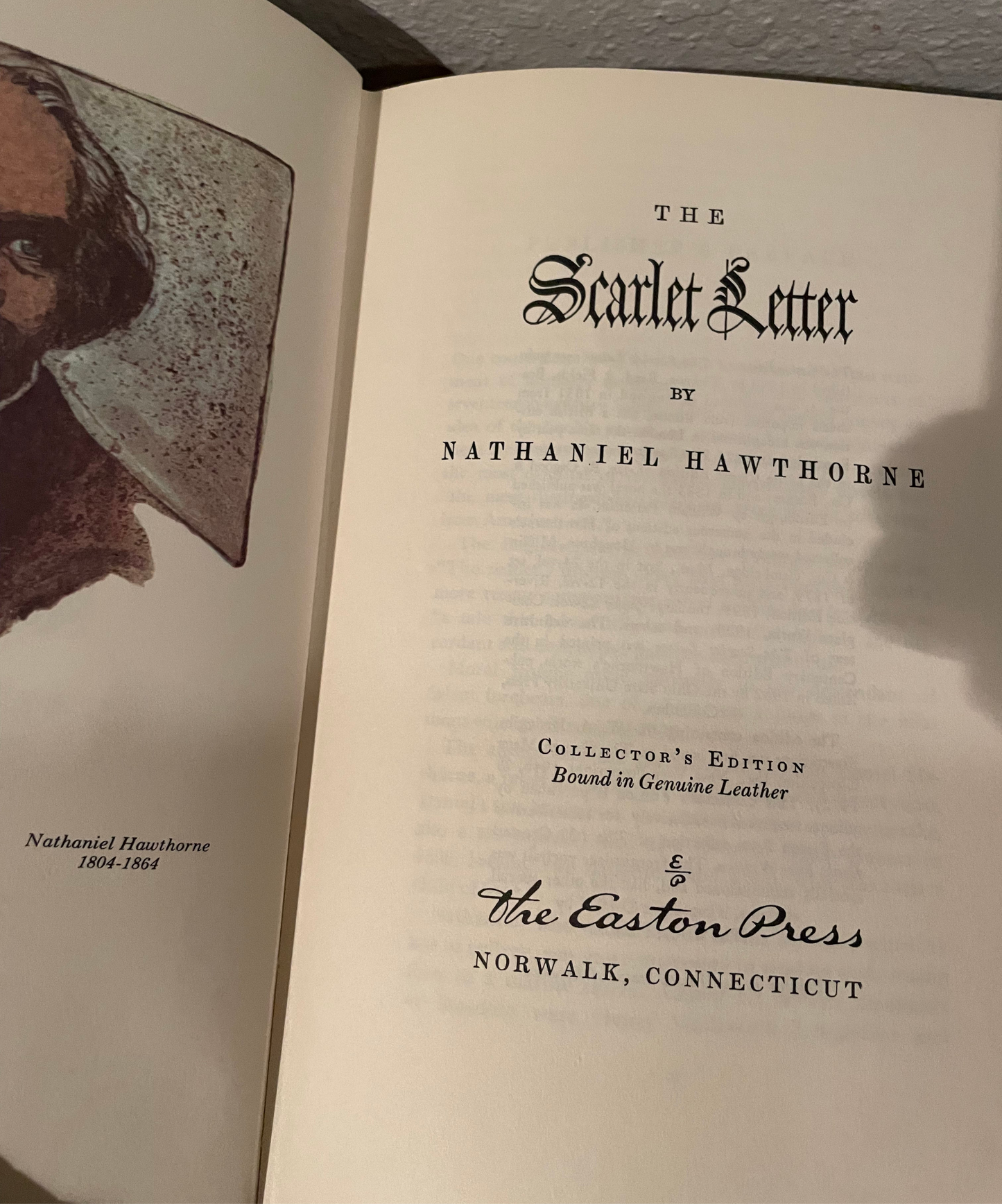 The Scarlet Letter. Nathaniel Hawthorne. Easton Press.