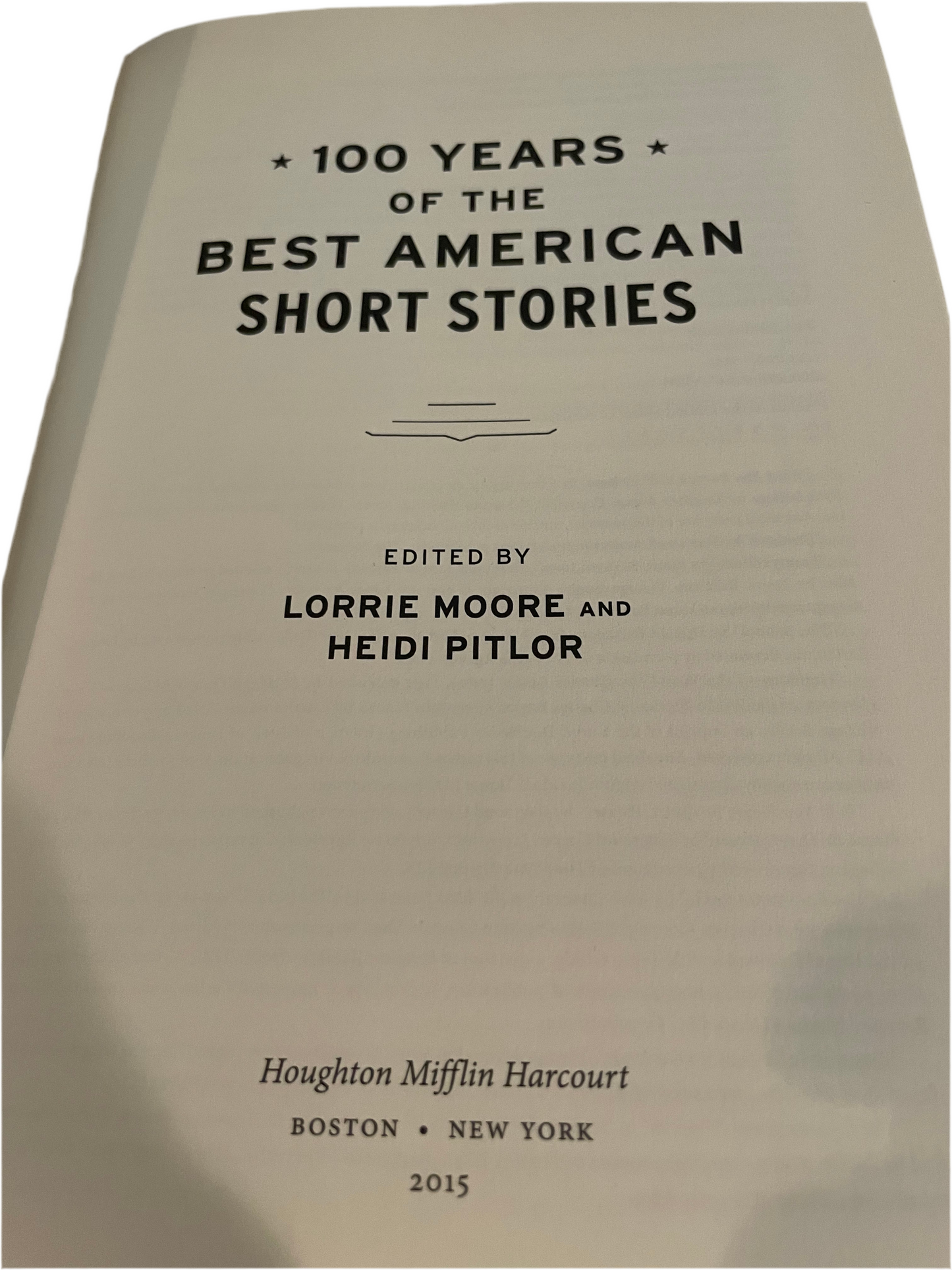 100 Years of the American Best Short Stories.