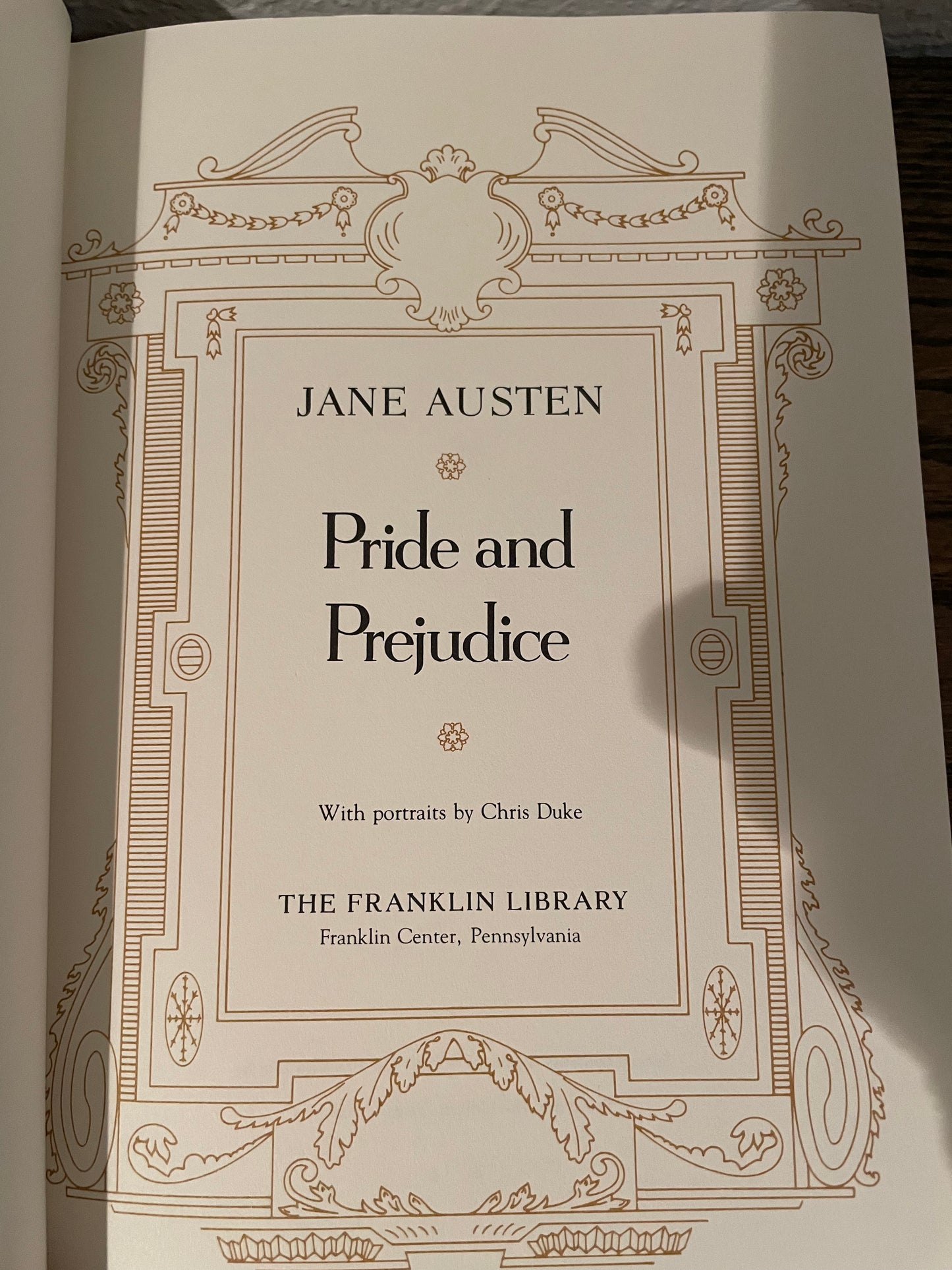 Pride and Prejudice. Jane Austin. Franklin Library.